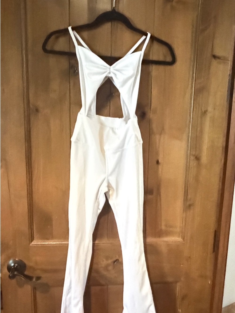 Tiger Friday adult xxsm White Open-Back Jumpsuit with Twist Detail